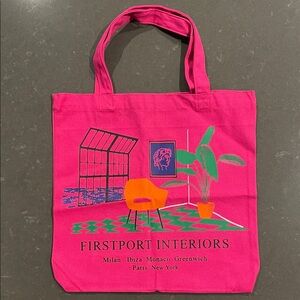 Firstport Magenta Canvas Tote Bag NWOT